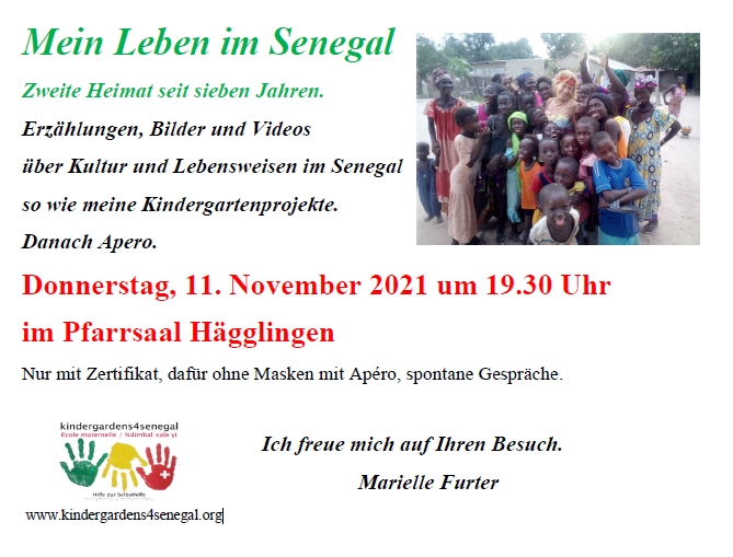 Vortrag über Senegal und meine Projekte